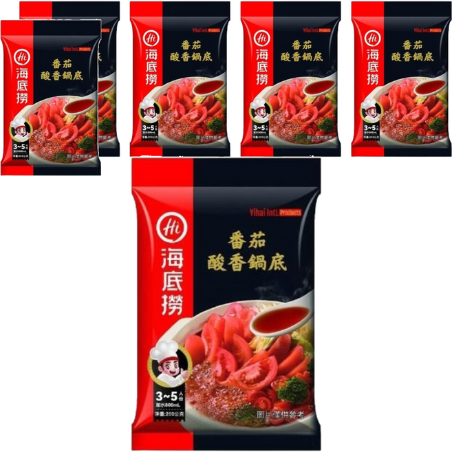 海底撈 酸香番茄鍋底, 200g, 6包