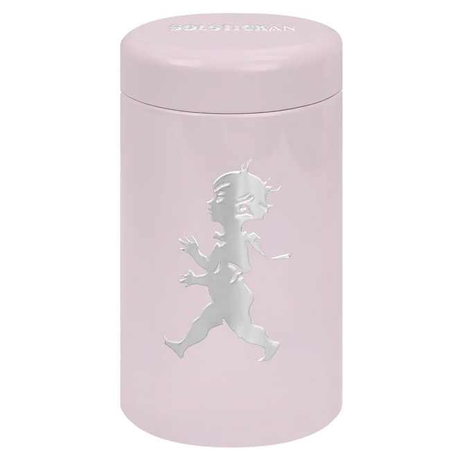 SOLSTICKAN 火柴罐 鐵罐 FSC認證白楊木 9.8x5.3cm 瑞典設計, 粉色, 1個