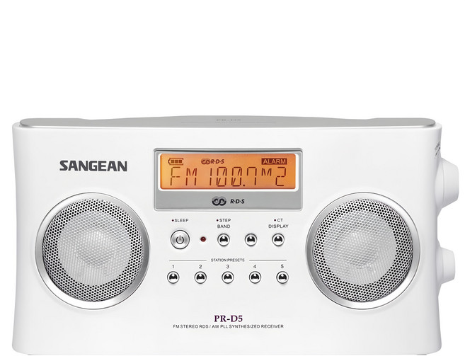 SANGEAN 山進電子 調幅/調頻-自動校時立體聲數位式收音機, PRD5, 白色