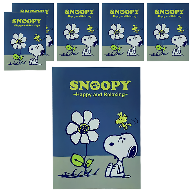 收納王妃 SNOOPY 小日子 16K固頁筆記 WP0624, 灰藍色, 6本