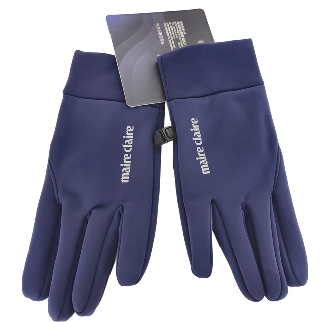 marie claire 美麗佳人 運動手套 厚掌款, 藍色, 1雙