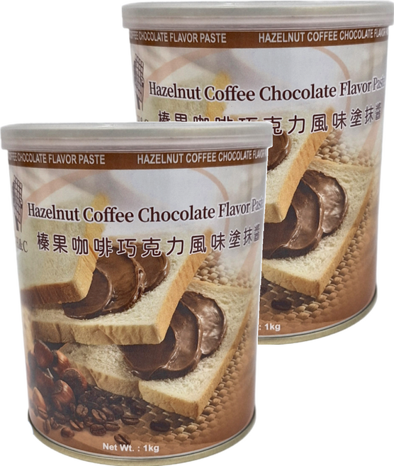 H&C 正慧食品 榛果咖啡巧克力風味塗抹醬, 1kg, 2罐