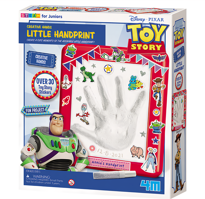4M 迪士尼 玩具總動員手掌拓印遊戲組 超過30個玩具總動員貼紙, 1盒, 紅色