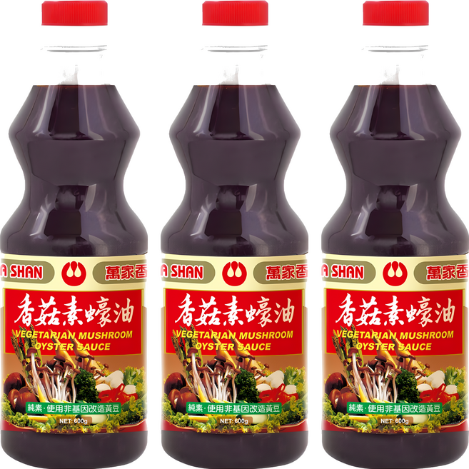 萬家香 香菇素蠔油, 600g, 3瓶