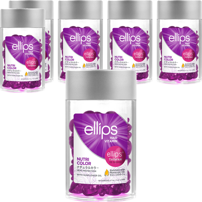 ellips 意立詩 經典膠囊護髮油 紫梅花 50粒, 50ml, 6罐