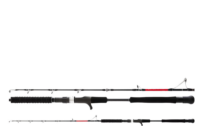 ETUOH 漁拓釣具 fev BEAST GAME 野獸遊戲 電動 鐵板竿 BG-531/250, 1組, 黑色 + 紅色