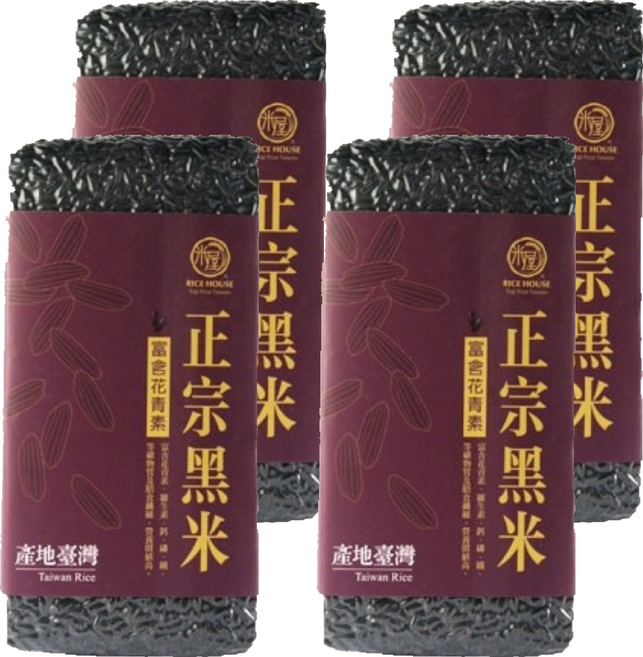 RICE HOUSE 米屋 正宗黑米, 600g, 4包