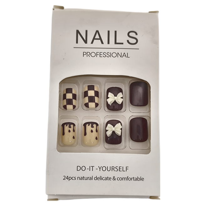 理享家 穿戴甲 立體彩繪款美甲貼片 24片, ZK023, 1盒