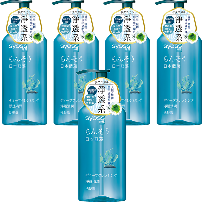 syoss 絲蘊 淨透清潤洗髮露 日本藍藻, 420ml, 5瓶