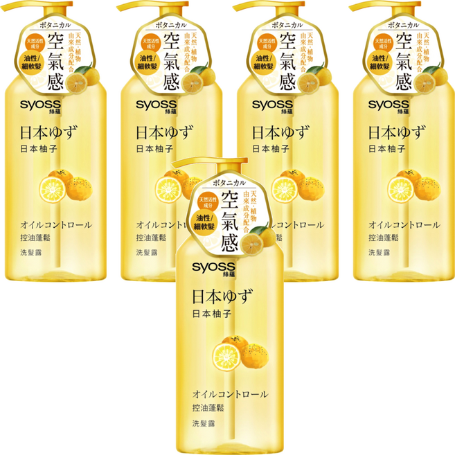 syoss 絲蘊 控油蓬鬆洗髮露 日本柚子 清新果香 髮絲輕盈蓬鬆, 420ml, 5瓶