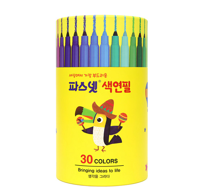 AMOS 阿摩司 Kids Parsenet 兒童彩色蠟筆, 30色, 1盒