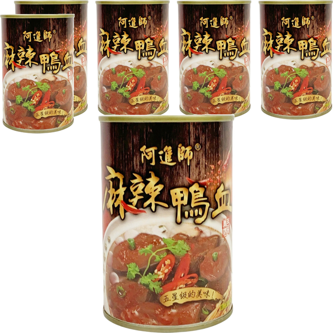 阿進師 麻辣鴨血, 425g, 6罐
