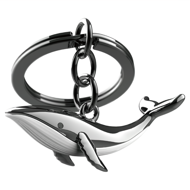 metalmorphose 鑰匙圈++++++, 1個, 鯨魚 黑色