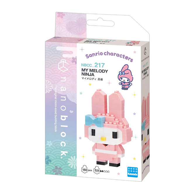 nanoblock 河田積木 KWD 迷你積木 160 NBCC-217, 1個, 美樂蒂