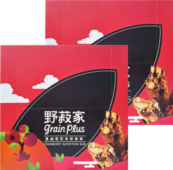 grain plus 野菽家 蔓越莓堅果營養棒 7條入 膳食纖維, 210g, 2盒