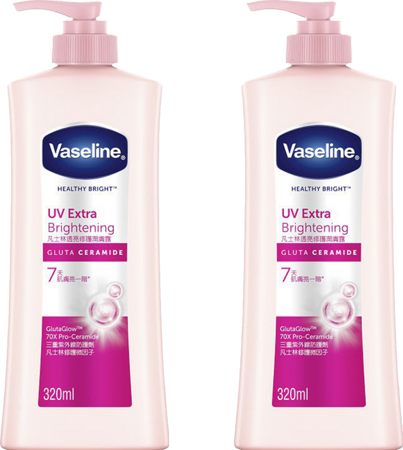 Vaseline 凡士林 透亮修護潤膚露, 320ml, 2件