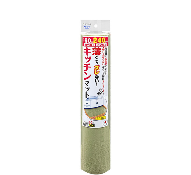 SANKO 日本製防水止滑廚房地墊, 綠色