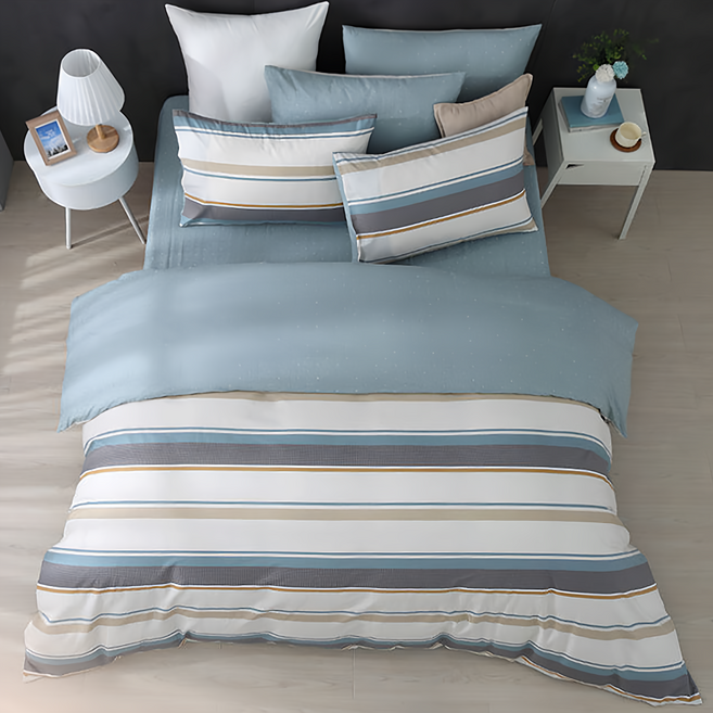 Hong Yew Bedding 鴻宇寢飾 100%精梳純棉 雙人薄被套 台灣製 C20138, 艾蒙