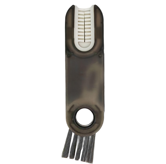 多功能杯刷 Set 6支 U型矽膠杯口刷 紋絲縫隙刷 硬毛角落刷, 黑色, 1組