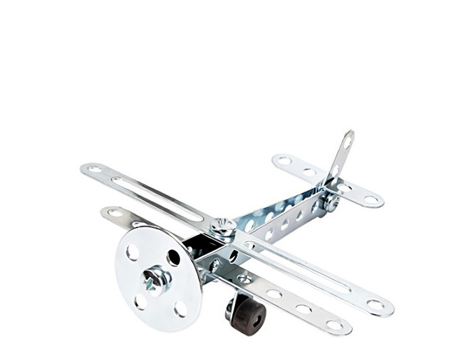 eitech 益智鋼鐵玩具 迷你雙翼飛機 C53, 銀色, 0.5kg, 1個