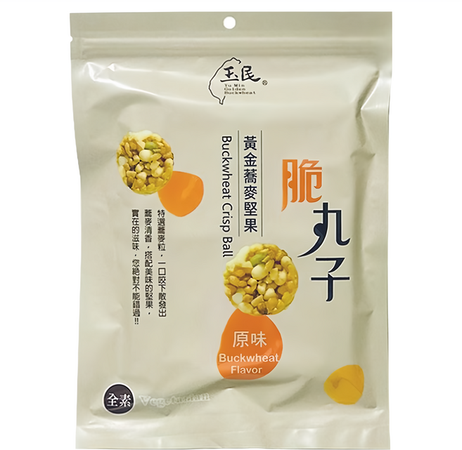 玉民 台灣黃金蕎麥堅果脆丸子, 45g, 1包
