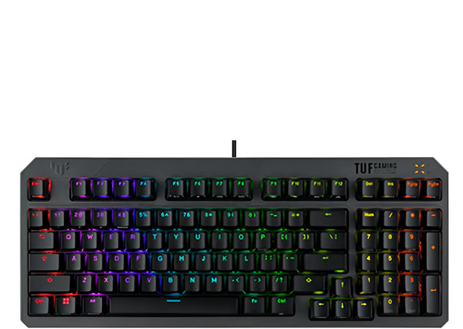 ASUS 華碩 TUF GAMING K3 GEN II 光學鍵盤 38.5 x 15.3 x 3.8cm 1kg, 黑色, 紅軸