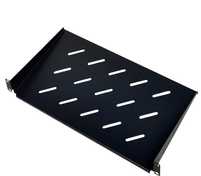 Neon 台灣霓虹 網路機櫃1U機櫃托盤 黑色磨砂紋 1.2mm優質冷軋鋼板 尺寸440mm*250mm, 1個