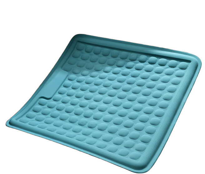 透氣3D涼感凝膠坐墊, 正方形藍色