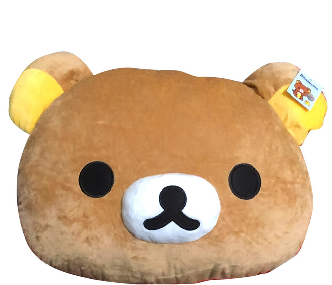 Rilakkuma 拉拉熊 頭型玩偶-棕熊, 1入, 棕熊, 35cm