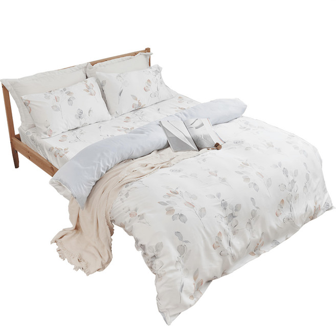 BUHO 布歐 台製300支100%TENCEL 純天絲床包枕套3件組