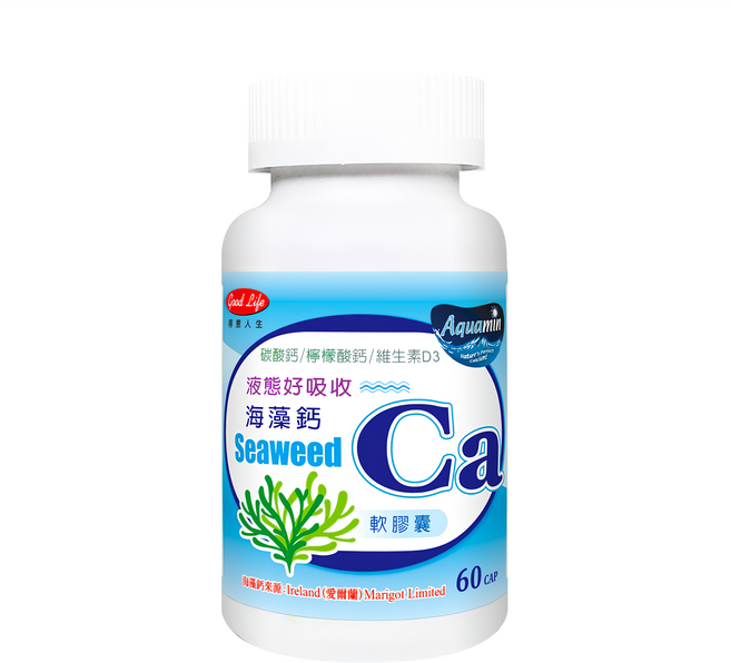 good Life 得意人生 海藻鈣軟膠囊, 60顆, 1罐