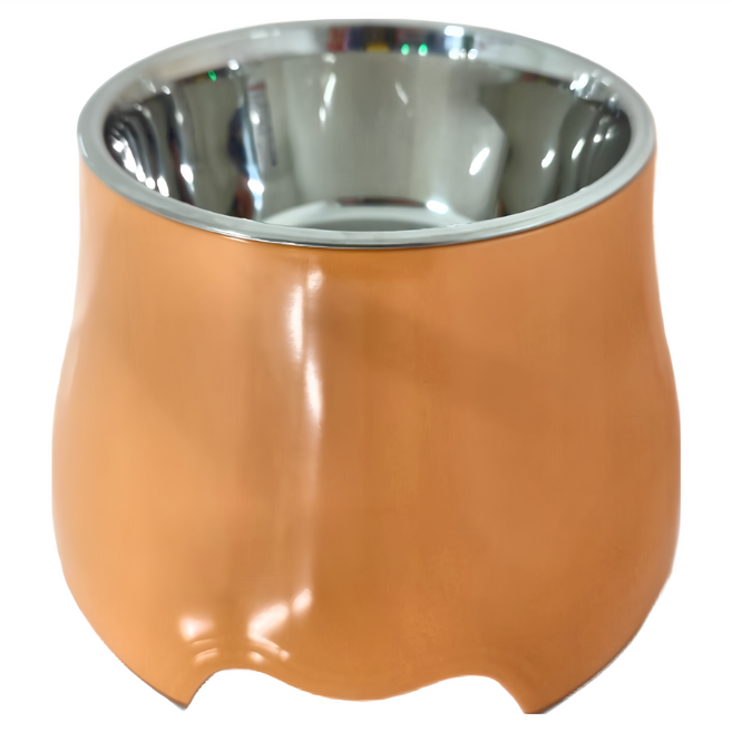 台寵 北歐寵物高碗 M, 橘色, 1個