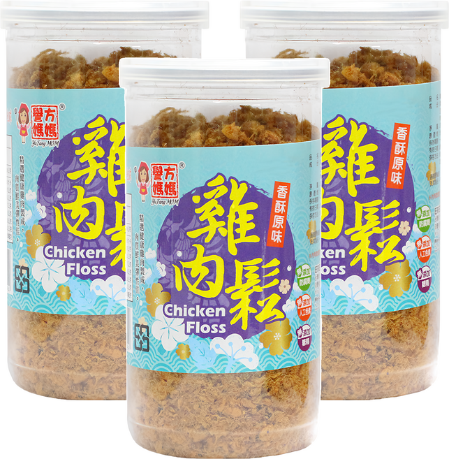 譽方媽媽 雞肉鬆 香酥原味, 200g, 3罐