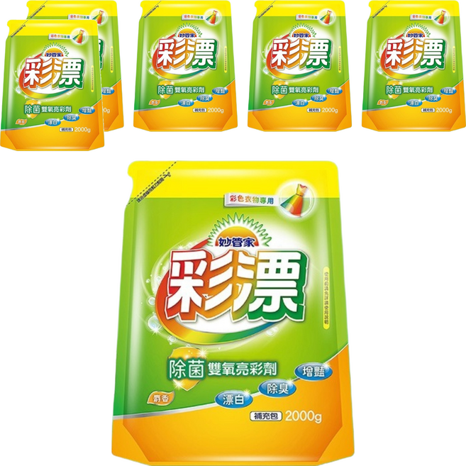 Magic Amah 妙管家 彩色漂白水 補充包 麝香香味, 2kg, 6包