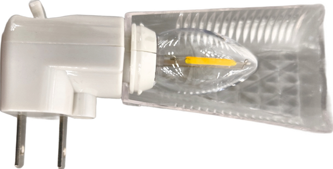 朝日電工 LED 格菱直立式手動小夜燈 LED-195S, 白色, 1個