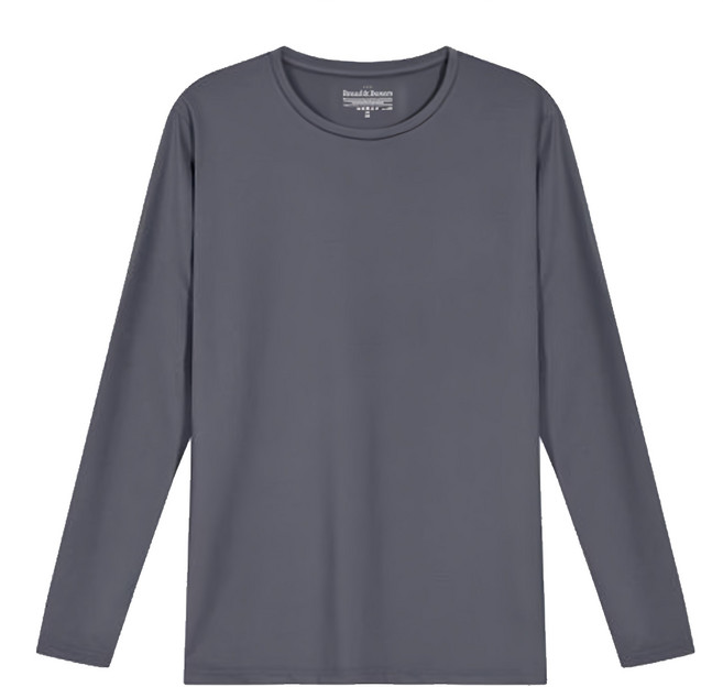 BOHRHOO ZeroFeel Spliced LS Tee 零感 拼接 速乾 長袖, 深灰