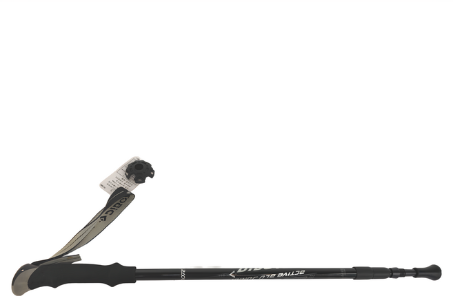 DIBOTE 迪伯特 加粗款避震6061鋁合金登山杖, 黑色, 1支