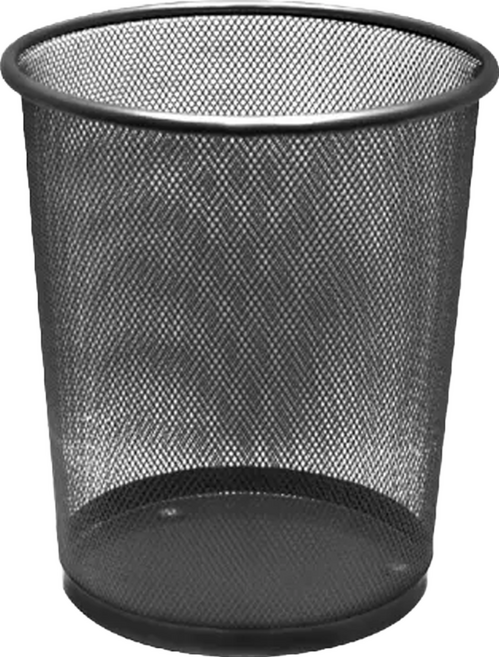 AXIS 艾克思 簡約金屬網狀垃圾桶 9L 烤漆加工防止生鏽 邊框加厚 光滑厚實, 黑色