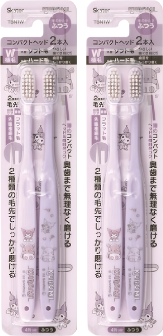 Skater 卡通牙刷 TBN1W, 庫洛米, 2支, 2組