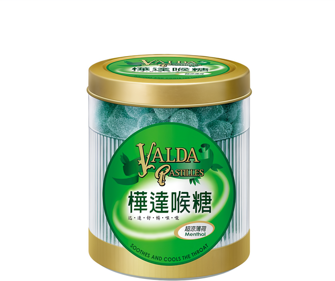 VALDA 樺達 軟喉糖 超涼薄荷口味, 160g, 1罐
