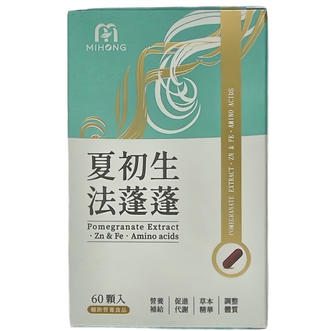 MIHONG 米鴻生醫 夏初生 法蓬蓬, 60顆, 500mg, 1盒