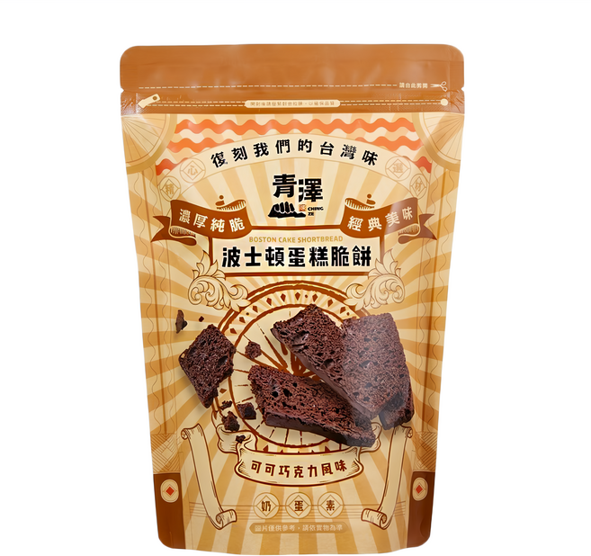 青澤 波士頓蛋糕脆餅 巧克力, 150g, 1包