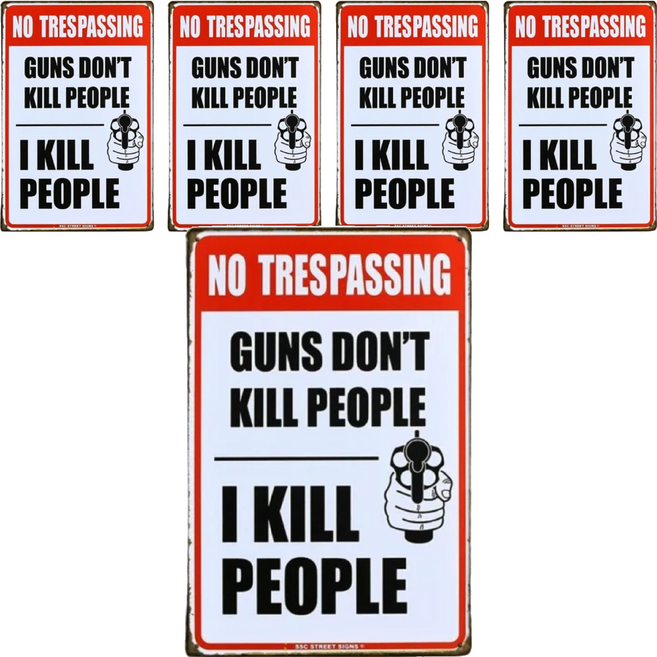 OPUS LOFT 純真年代 仿舊鐵皮畫 創意擺飾 無痕壁貼 20x30cm, 槍手, 5個