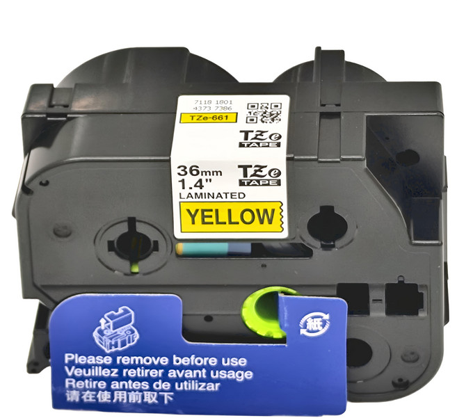 TZeTAPE 護貝標籤帶 36mm 黃色, 1個