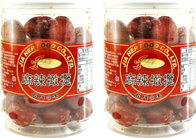 嘉禾 麻辣橄欖, 360g, 2罐