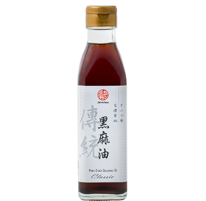 真老 純油磅黑麻油, 200ml, 1瓶