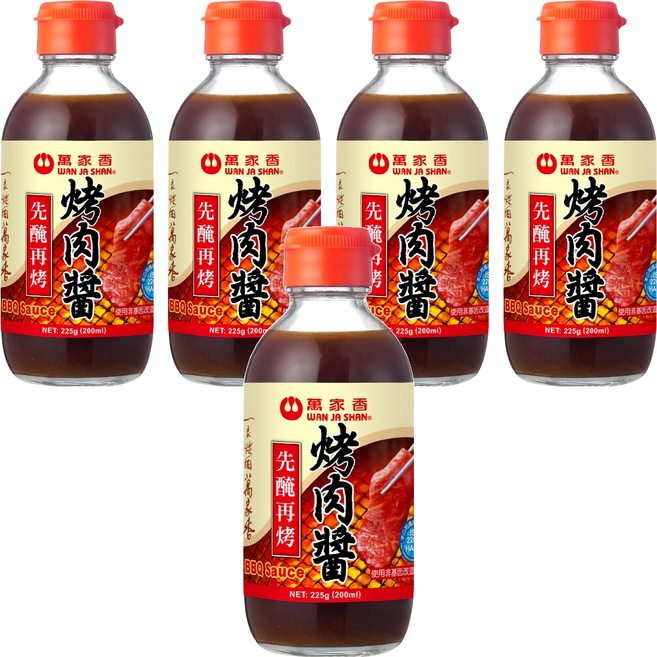 萬家香 醃烤肉醬, 225g, 5瓶