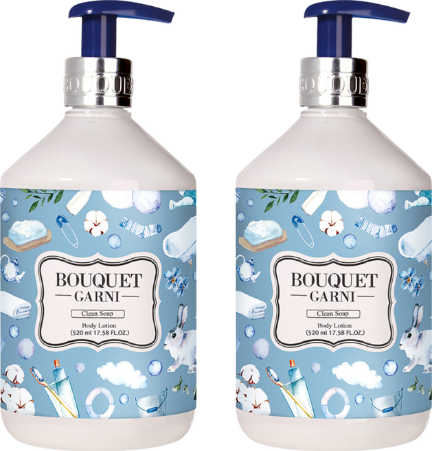 BOUQUET GARNI 香氛身體乳液 Clean Soap, 肥皂香, 520ml, 2瓶