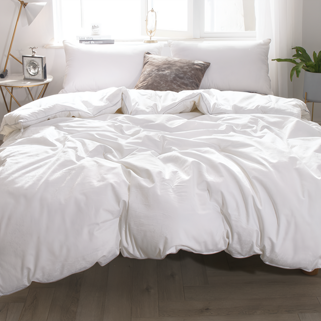 A-nice 雅妮詩 雙宮繭長纖桑蠶絲被 50%桑蠶絲+50%聚酯纖維(長纖發熱纖維) 60s純棉300針密度