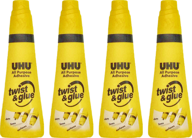 UHU 旋轉萬用膠, 90ml, 4瓶